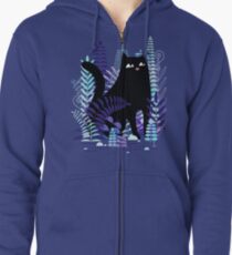 The Ferns (Black Cat Version) Zipped Hoodie