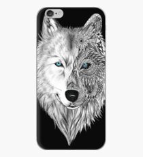 Der weiße Wolf Mandala - Schwarz iPhone-Hülle & Cover