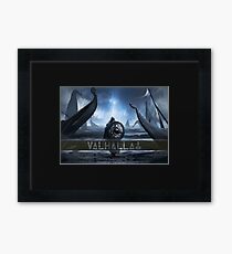 Valhalla Odin Thor Hammer mit Trinity Dreiecken Gerahmtes Wandbild