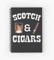 Cuaderno de espiral Escocés y cigarros bebedores y fumadores