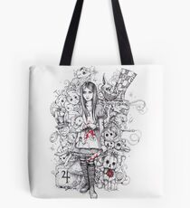Bolsa de tela país de las maravillas destrozado