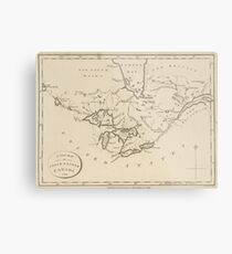 Vintage Map of The Great Lakes (1794) Metal Print