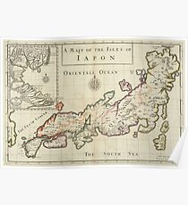 Vintage Map of Japan (1684) Poster