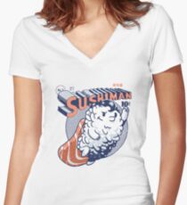 Sushiman - Sushi Lover Women's Fitted V-Neck T-Shirt