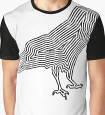 Crow TShirt Minimalist Outline Silhouette Graphic T-Shirt