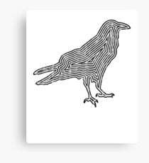 Crow TShirt Minimalist Outline Silhouette Canvas Print