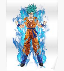 Goku Super saiyan god Poster