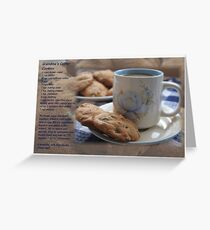 Grandma's Coffee Cookies (recipe) w/ white border Greeting Card