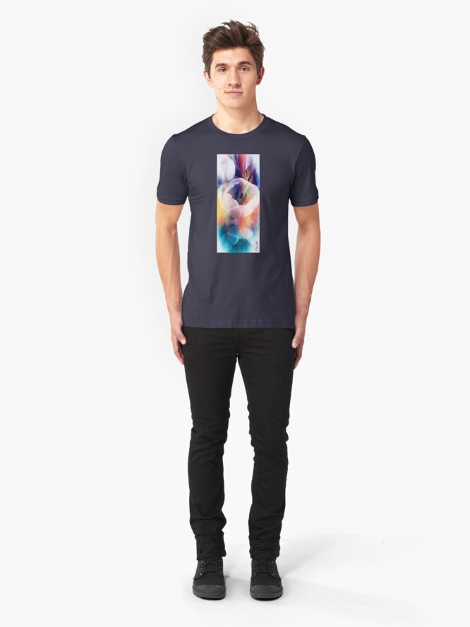 Alternate view of Tulips,Yes! Snow, No! Slim Fit T-Shirt