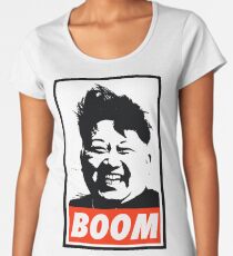 Camiseta premium de cuello ancho Kim Jong Un BOOM