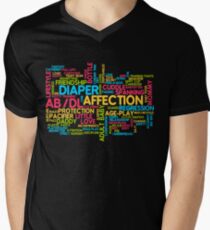 AB/DL words cloud Men's V-Neck T-Shirt