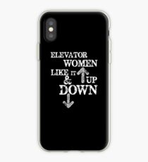 Funny Elevator Shirt & Other Gear Women Like it Up and Down iPhone Case