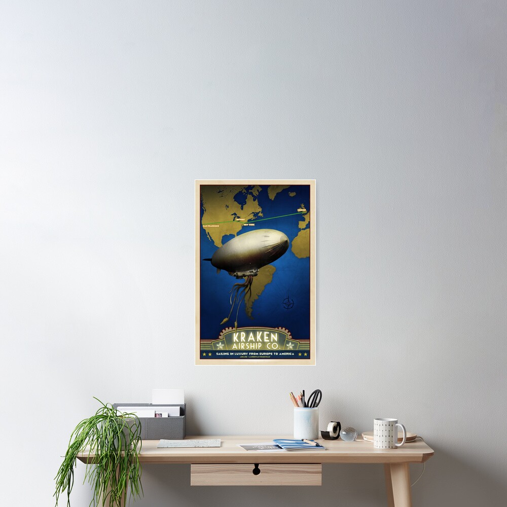 Steampunk Airship: Laurentian Homestead Poster