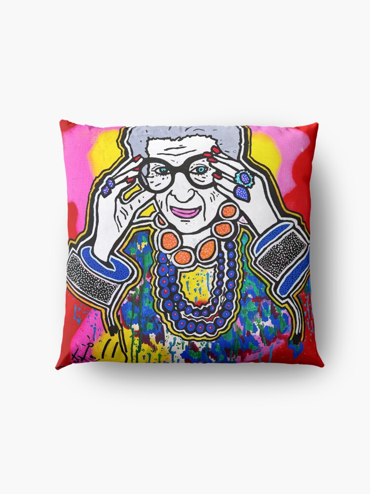 Alternate view of The Iris Apfel Merchandise Collection by Dusty O Floor Pillow