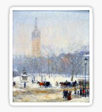 Childe Hassam Snowstorm Madison Square Sticker