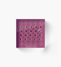 Unicorn Moon Phase Calendar Acrylic Block