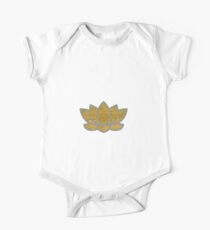 Lotus Silvery Gold Leaf One Piece - Short Sleeve