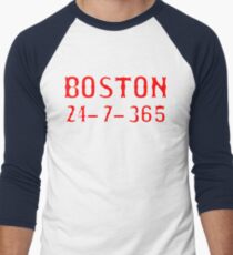 Boston 24-7-365 Shirt - Gift For Boston Fans Men's Baseball ¾ T-Shirt