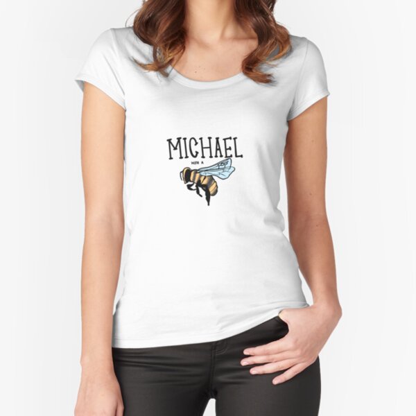 hi my name is Michael with a b... Fitted Scoop T-Shirt