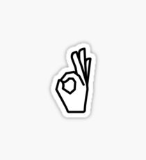 "OK" Hand Sign Sticker