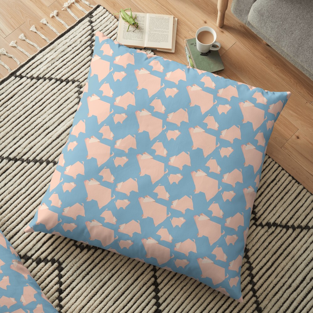 Paper Pigs (Patterns Please) Floor Pillow