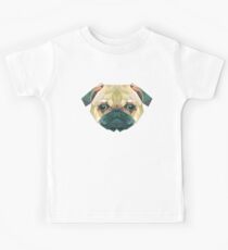 Cool Geometric Prism Pug Tshirt FuturisticTee Kids Tee