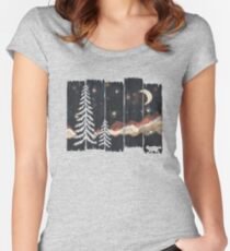 Starry Night in the Mountains... Women's Fitted Scoop T-Shirt