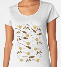 Potter Broomstick Pattern Women's Premium T-Shirt