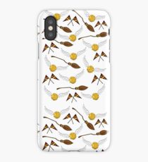 Potter Broomstick Pattern iPhone Case