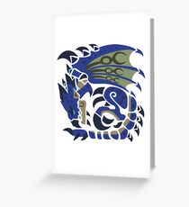 Azure Rathalos Greeting Card