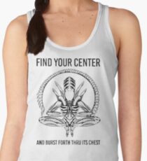 find-your-center-and-burst-forth-thru-its-chest Women's Tank Top