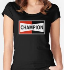 CHAMPION SPARK PLUG RACING CAR Women's Fitted Scoop T-Shirt