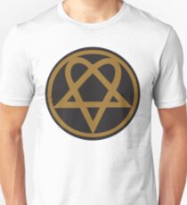 Heartagram - Gold on Black Unisex T-Shirt
