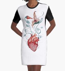 Pink Floyd Blumen | Aquarell | Rock-Fan-Kunst T-Shirt Kleid