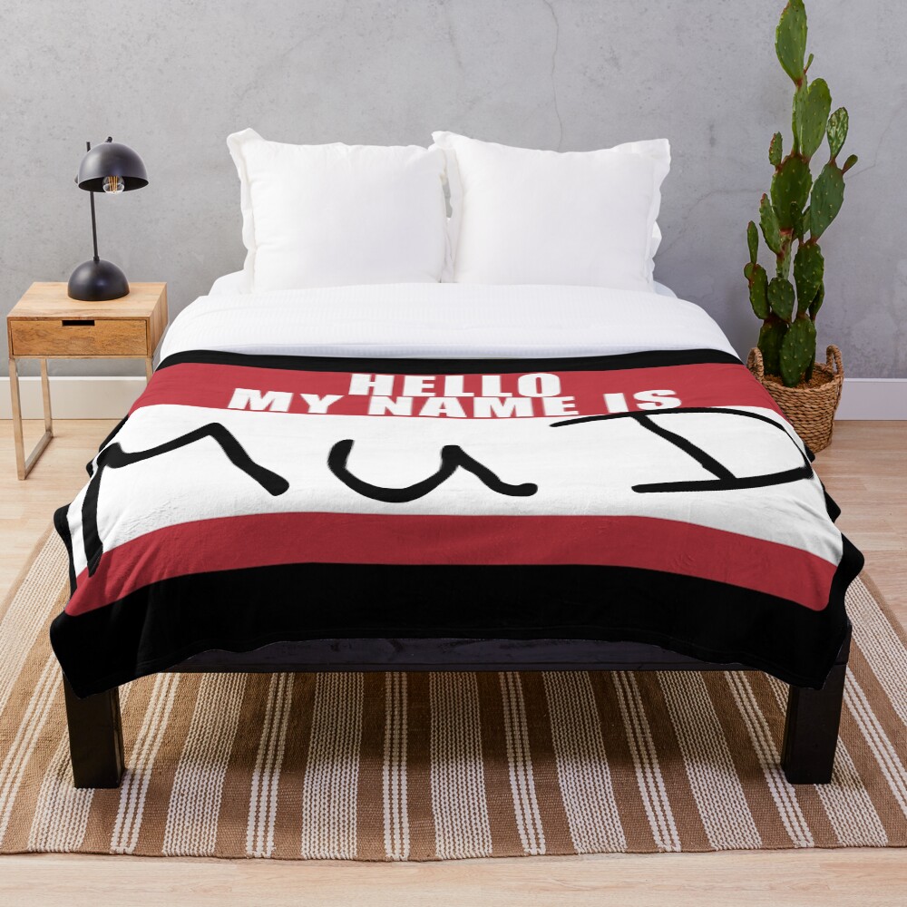 Primus Hello, My Name Is Mud tag. Alowishus Devadander Abercrombie Throw Blanket