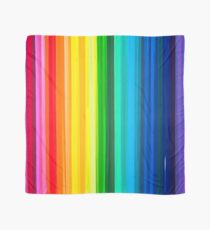 Colour Block Stripes Crayon Melt Design Rainbow Scarf