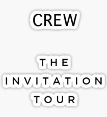 The Invitation Tour Crew T-Shirt (Why Don't We) - Black Text Sticker