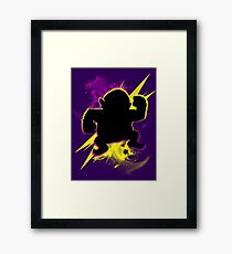 Super Smash Bros. Wario (Classic) Silhouette Framed Print