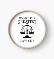 World's Greatest Lawyer Clock