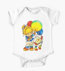 Vintage "Up, Up & Away" Rainbow Brite, Sprite, Twink, White, Colorful, Bright, Retro, Yellow, Gold, Mustard, 80's, Cartoon, Babies, Throwback, Pop Culture, My Childhood One Piece - Short Sleeve