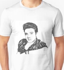 Elvis Presley in Pen and Ink Unisex T-Shirt