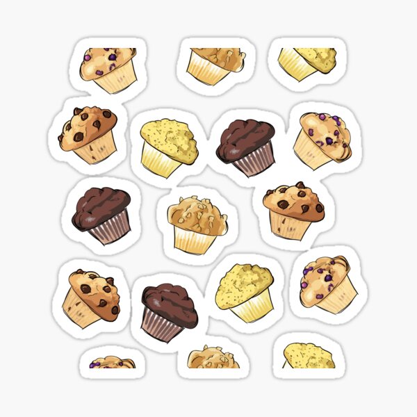 Cute Muffin Stickers | Redbubble