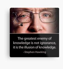 Stephen Hawking quote Metal Print