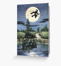 Alltägliches Hexen Tarot - Der Mond Grußkarte