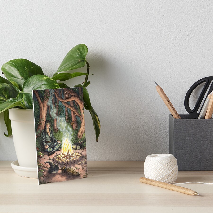 Everyday Witch Tarot - The Hermit Art Board Print