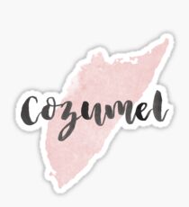 Cozumel Stadt Mexiko Aquarell Sticker