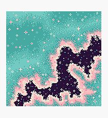 Pink and Mint Rift Galaxy Photographic Print