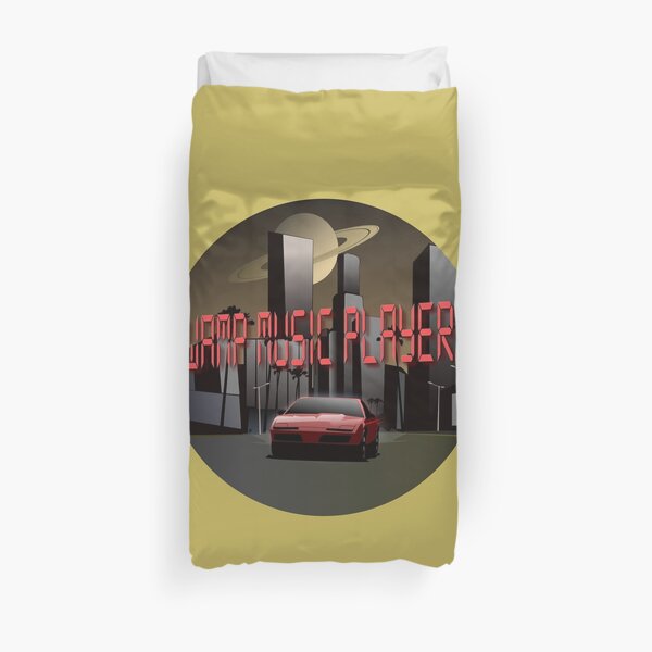 Swamp Music Players retro futuristic firebird saturn Duvet Cover