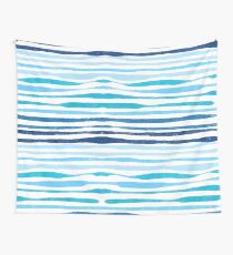 Watercolor Summer Blue Wall Tapestry