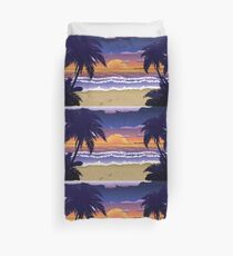 Sunset on beach 2 Duvet Cover